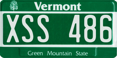 VT license plate XSS486