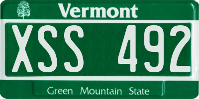 VT license plate XSS492