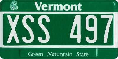 VT license plate XSS497