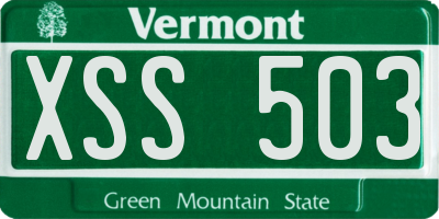 VT license plate XSS503