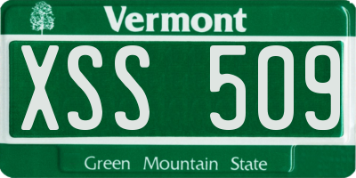 VT license plate XSS509