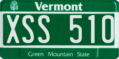 VT license plate XSS510