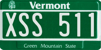 VT license plate XSS511