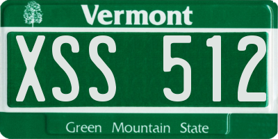 VT license plate XSS512