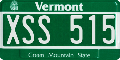 VT license plate XSS515