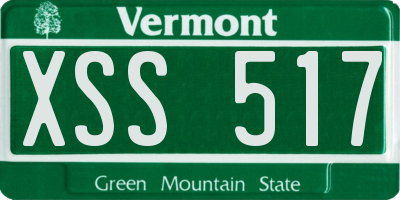 VT license plate XSS517