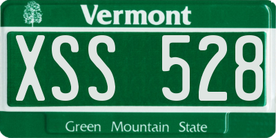 VT license plate XSS528