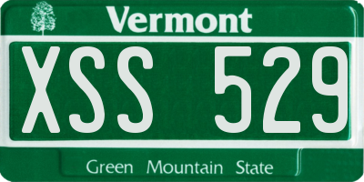 VT license plate XSS529
