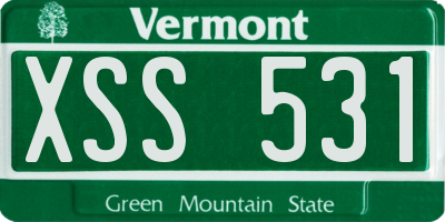 VT license plate XSS531