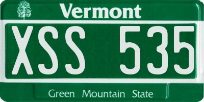 VT license plate XSS535