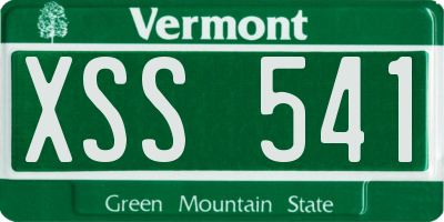 VT license plate XSS541