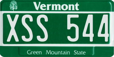 VT license plate XSS544
