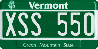 VT license plate XSS550