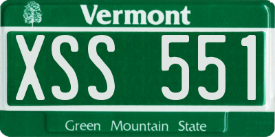 VT license plate XSS551