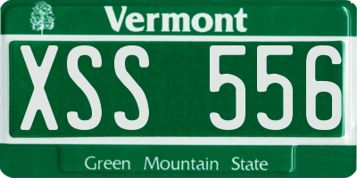 VT license plate XSS556