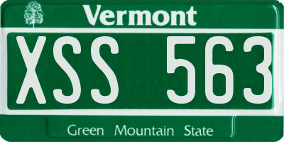 VT license plate XSS563