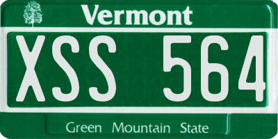 VT license plate XSS564