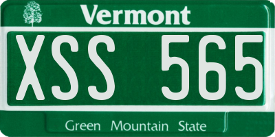 VT license plate XSS565