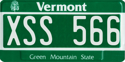 VT license plate XSS566