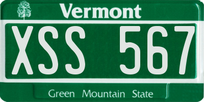 VT license plate XSS567