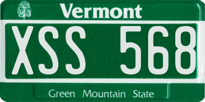 VT license plate XSS568