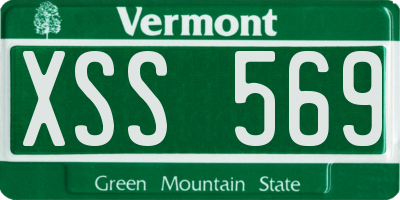 VT license plate XSS569
