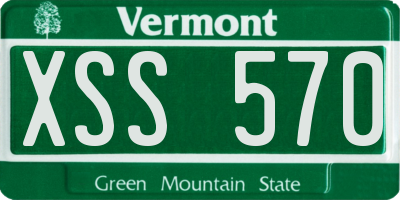 VT license plate XSS570
