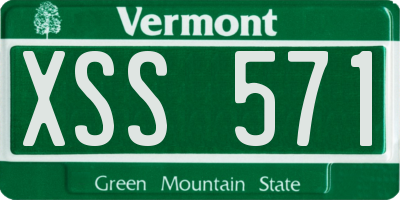 VT license plate XSS571