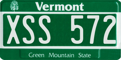 VT license plate XSS572