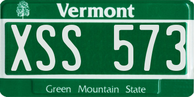 VT license plate XSS573