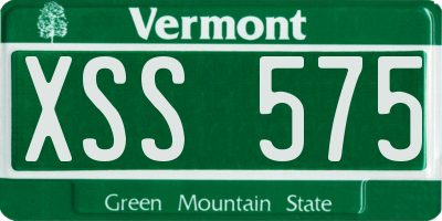 VT license plate XSS575