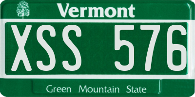 VT license plate XSS576
