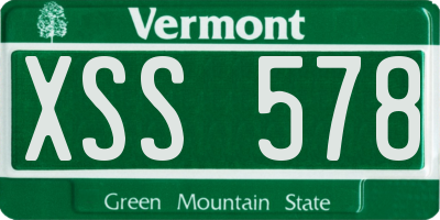 VT license plate XSS578