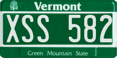 VT license plate XSS582