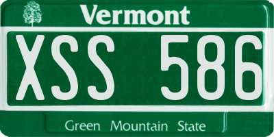 VT license plate XSS586