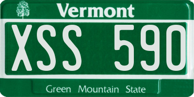 VT license plate XSS590