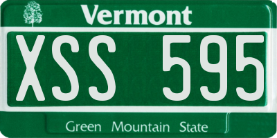 VT license plate XSS595