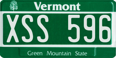 VT license plate XSS596