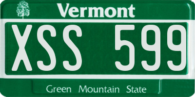 VT license plate XSS599
