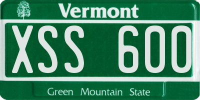 VT license plate XSS600