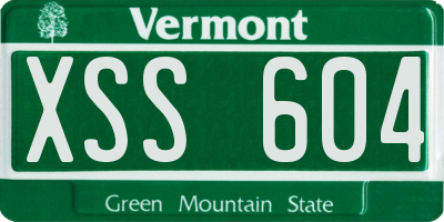 VT license plate XSS604