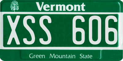 VT license plate XSS606