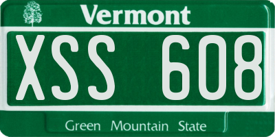 VT license plate XSS608