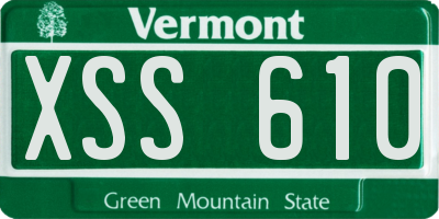 VT license plate XSS610