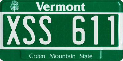VT license plate XSS611
