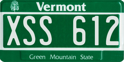 VT license plate XSS612