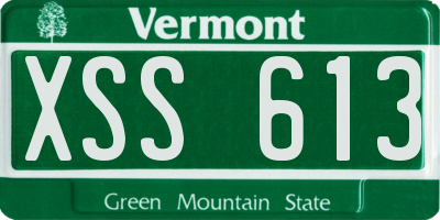 VT license plate XSS613
