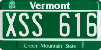 VT license plate XSS616