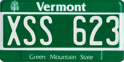VT license plate XSS623