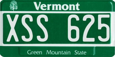 VT license plate XSS625
